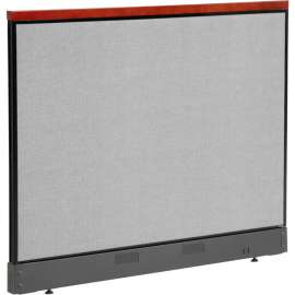 Interion Deluxe Office Partition Panel with Pass Thru Cable, 60-1/4"W x 47-1/2"H, Gray