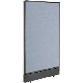 Interion Office Partition Panel with Pass-Thru Cable, 24-1/4"W x 46"H, Blue