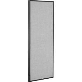 Interion Office Partition Panel, 24-1/4"W x 60"H, Gray