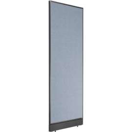 Interion Office Partition Panel with Pass-Thru Cable, 24-1/4"W x 76"H , Blue