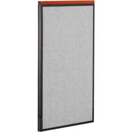 Interion Deluxe Office Partition Panel, 24-1/4"W x 43-1/2"H, Gray