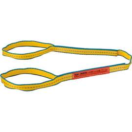Global Industrial Poly Web Sling, HD, Eye&Eye w/ Durable Edge, 4 Ft L-1600/1280/3200 Lbs Cap