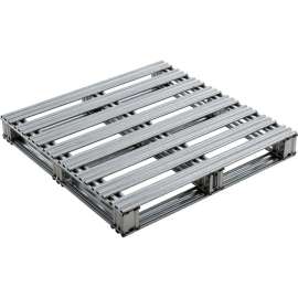 Global Industrial Stackable Open Deck Pallet, Galvanized Steel,2-Way,36"x36",8000 Lb Stat Cap