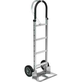 Global Industrial Aluminum Hand Truck - Loop Handle - Mold-On Rubber Wheels
