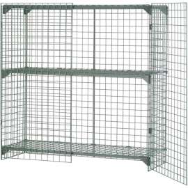 Global Industrial Wire Mesh Security Cage Locker, 72"Wx36"Dx72"H, Gray, Unassembled