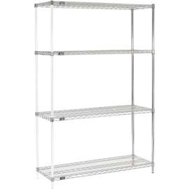 Nexel Shelving Wire Shelving Add-On Unit, 48"W x 18"D x 74"H