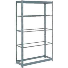 Heavy Duty Shelving 48"W x 12"D x 96"H With 5 Shelves - No Deck - Gray