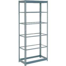 Heavy Duty Shelving 48"W x 18"D x 60"H With 6 Shelves - No Deck - Gray
