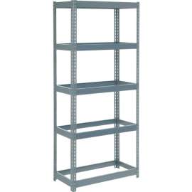Extra Heavy Duty Shelving 36"W x 24"D x 60"H With 5 Shelves, No Deck, Gray