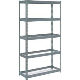 Extra Heavy Duty Shelving 48"W x 12"D x 60"H With 5 Shelves, No Deck, Gray