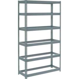 Extra Heavy Duty Shelving 48"W x 24"D x 60"H With 6 Shelves, No Deck, Gray