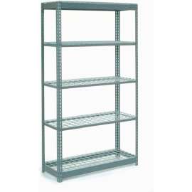 Heavy Duty Shelving 48"W x 12"D x 60"H With 5 Shelves - Wire Deck - Gray
