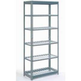 Heavy Duty Shelving 36"W x 24"D x 60"H With 6 Shelves - Wire Deck - Gray