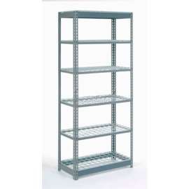 Heavy Duty Shelving 48"W x 18"D x 60"H With 6 Shelves - Wire Deck - Gray