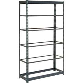 Heavy Duty Shelving 48"W x 12"D x 84"H With 6 Shelves - No Deck - Gray