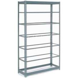 Heavy Duty Shelving 48"W x 12"D x 84"H With 7 Shelves - No Deck - Gray