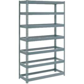 Extra Heavy Duty Shelving 48"W x 12"D x 84"H With 7 Shelves, No Deck, Gray