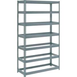 Extra Heavy Duty Shelving 48"W x 18"D x 84"H With 7 Shelves, No Deck, Gray