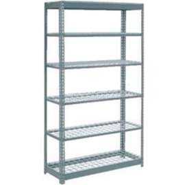 Heavy Duty Shelving 48"W x 12"D x 84"H With 7 Shelves - Wire Deck - Gray