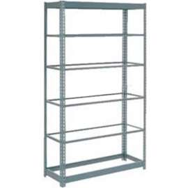 Heavy Duty Shelving 48"W x 18"D x 96"H With 6 Shelves - No Deck - Gray