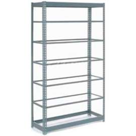Heavy Duty Shelving 48"W x 18"D x 96"H With 7 Shelves - No Deck - Gray