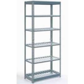 Heavy Duty Shelving 48"W x 18"D x 96"H With 6 Shelves - Wire Deck - Gray