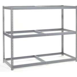 Global Industrial Wide Span Rack 72Wx30Dx60H, 3 Shelves No Deck 900 Lb Cap. Per Level, Gray