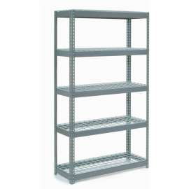Extra Heavy Duty Shelving 48"W x 18"D x 84"H With 5 Shelves, Wire Deck, Gry