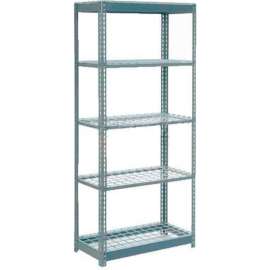 Heavy Duty Shelving 36"W x 18"D x 96"H With 5 Shelves - Wire Deck - Gray