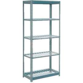 Extra Heavy Duty Shelving 36"W x 24"D x 96"H With 5 Shelves, Wire Deck, Gry