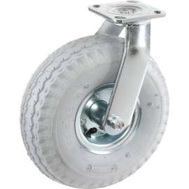 Global Industrial Swivel Plate Caster 10" Full Pneumatic Wheel 330 Lb. Capacity