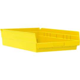 Akro-Mils Plastic Nesting Storage Shelf Bin 30178 - 11-1/8"W x 17-5/8"D x 4"H Yellow