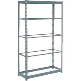 Heavy Duty Shelving 48"W x 18"D x 96"H With 5 Shelves - No Deck - Gray