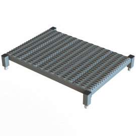 36 X 24 Inch Adjustable Height Steel Work Platform - 9"H To 14"H - WLOS936242