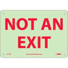Glo-Brite Not An Exit Sign - Rigid Plastic