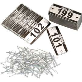 Locker Number Plate Kit, Numbered 101-299, 199/Pack