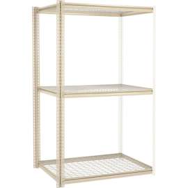 Global Industrial High Capacity Add-On Rack 48x24x843 Levels Wire Deck 1500 Lb Per Level Tan