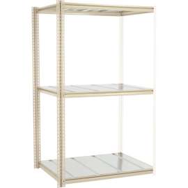 Global Industrial High Capacity Add-On Rack 48x36x843 Levels Steel Deck 1500lb Per Level Tan