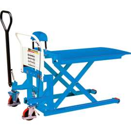 Manual High Lift Skid Truck 2200 Lb. Capacity - 21"W x 44-1/2"L Forks