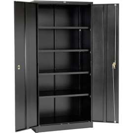 Storage Cabinet, Turn Handle, 36"W x 18"D x 78"H, Black, Unassembled