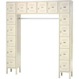 Global Industrial 16 Person Box Locker, 12"W x 18"D x 12"H, Tan, Unassembled