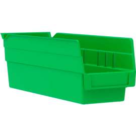 Akro-Mils Plastic Nesting Storage Shelf Bin 30120 - 4-1/8"W x 11-5/8"D x 4"H Green