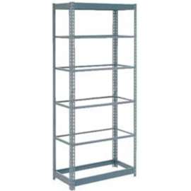 Heavy Duty Shelving 48"W x 18"D x 72"H With 6 Shelves - No Deck - Gray