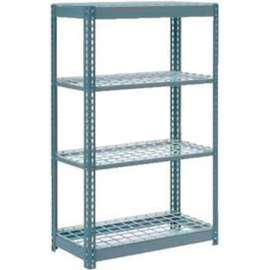 Heavy Duty Shelving 36"W x 24"D x 72"H With 4 Shelves - Wire Deck - Gray