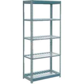 Heavy Duty Shelving 36"W x 18"D x 72"H With 5 Shelves - Wire Deck - Gray