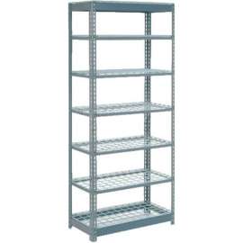 Heavy Duty Shelving 36"W x 18"D x 72"H With 6 Shelves - Wire Deck - Gray