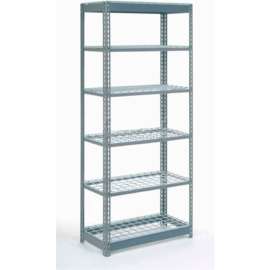 Heavy Duty Shelving 48"W x 18"D x 72"H With 6 Shelves - Wire Deck - Gray