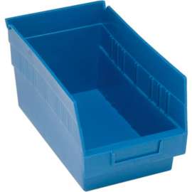 Plastic Nesting Storage Shelf Bin QSB202 6-5/8"W x 11-5/8"D x 6"H Blue