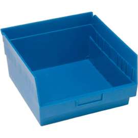 Plastic Nesting Storage Shelf Bin QSB209 11-1/8"W x 11-5/8"D x 6"H Blue