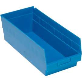 Plastic Nesting Storage Shelf Bin QSB208 8-3/8"W x 17-7/8"D x 6"H Blue